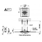 Gessi Colour Wykończenie deszczownicy sufitowej 350x350 mm Biały 57876.279 / 57876279