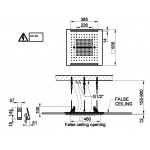Gessi Colour Wykończenie deszczownicy sufitowej 500x500 mm Biały 57977.279 / 57977279