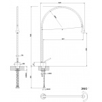 Gessi Goccia Bateria umywalkowa jednootworowa Copper GHRC 33603.123 / 33603123