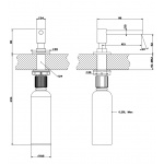 Gessi Dozownik kuchenny podblatowy matte black 29658.299