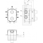 Gessi Element Montażowy Podtynkowy chrom 09269.031 / 09269031
