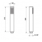  Gessi Inciso Shower Słuchawka prysznicowa Black Metal Brushed PVD 14372.707