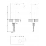 Gessi Equilibrio Półka do baterii umywalkowej nablatowa czarna 52015.299