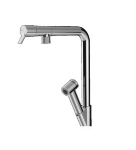 Gessi Fisso Bateria kuchenna jednootworowa z dodatkową wylewką Chrom 60640.031