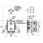 Gessi Flessa Bateria umywalkowa ścienna element podtynkowy Chrom 44679.031 / 44679031