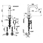 Gessi Flessa Elektroniczna bateria umywalkowa steel brushed 54081.239 / 54081239