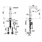 Gessi Flessa Elektroniczna bateria umywalkowa element zewnętrzny steel brushed 54080.239 / 54080239
