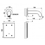 Gessi FLESSA Mieszacz elektroniczny element zewnętrzny steel brushed 54014.239 / 54014239
