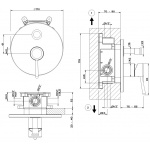 Gessi Goccia Bateria Wannowo-natryskowa Podtynkowa chrom 44678.031 / 44678031