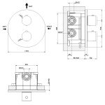 Gessi Goccia Bateria Natryskowa Termostatyczna Podtynkowa chrom 33842.031 / 33842031