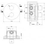 Gessi Goccia Bateria Natryskowa Termostatyczna Podtynkowa chrom 33844.031 / 33844031