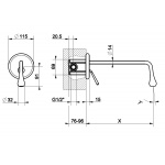 Gessi Goccia Bateria umywalkowa podtynkowa Chrom 33690.031 / 33690031