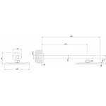 Gessi Goccia Deszczownica z Ramieniem Ścienna chrom 33755.031 / 33755031