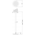 Gessi Goccia Deszczownica z Ramieniem Sufitowa chrom 33764.031 / 33764031