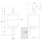 Gessi Goccia Dozownik do Mydła Naścienny biały 38013.031 / 38013031