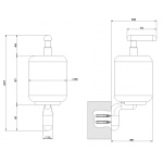 Gessi Goccia Dozownik do Mydła Naścienny czarny 38014.031 / 38014031