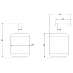 Gessi Goccia Dozownik do Mydła Stojący czarny 38038.031 / 38038031