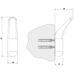 Gessi Goccia Haczyk Naścienny chrom 38121.031 / 38121031