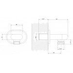 Gessi Goccia Kolano Naścienne chrom 33769.031 / 33769031