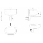 Gessi Goccia Mydelniczka Naścienna biała 38001.031 / 38001031