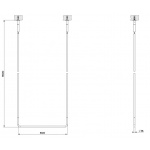 Gessi Goccia Reling na Ręcznik 60/160 cm Sufitowy chrom 38143.031 / 38143031