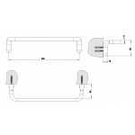 Gessi Goccia Reling na Ręcznik 30 cm Naścienny chrom 38097.031 / 38097031