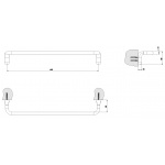 Gessi Goccia Reling na Ręcznik 45 cm Naścienny chrom 38100.031 / 38100031