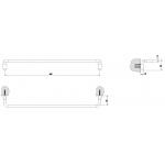 Gessi Goccia Reling na Ręcznik 60 cm Naścienny chrom 38103.031 / 38103031