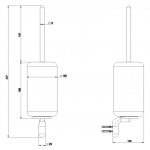Gessi Goccia Szczotka do WC Naścienna biała 38019.031 / 38019031