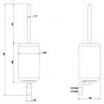 Gessi Goccia Szczotka do WC Naścienna czarna 38020.031 / 38020031