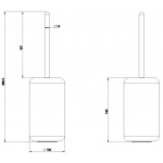 Gessi Goccia Szczotka do WC Stojąca czarna 38044.031 / 38044031