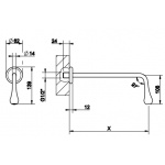 Gessi Goccia Wylewka umywalkowa naścienna Chrom 33723.031 / 33723031