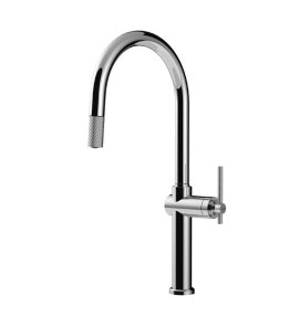 Gessi Habito Bateria kuchenna z obrotową i wyciąganą wylewką Chrom 60672.031