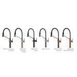 Gessi Habito Bateria kuchenna obrotowa z wyciąganą wylewką Chrom 60664.031