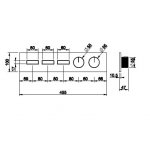 Gessi Habito Bateria prysznicowa termostatyczna z trzema przyciskami element zewnętrzny chrom 63014.031