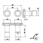 Gessi Habito Bateria prysznicowa termostatyczna 1-drożna element zewnętrzny finox 70332.149