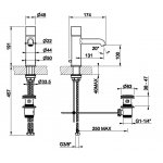 Gessi Habito Bateria umywalkowa z korkiem finox 70501.149
