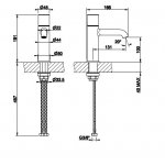 Gessi Habito Bateria umywalkowa warm bronze brushed PVD 70602.726