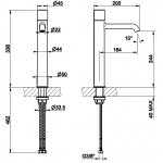 Gessi Habito Bateria umywalkowa dark bronze 70504.845