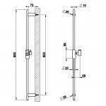 Gessi Habito Drążek prysznicowy finox 70344.149