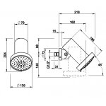 Gessi Habito Głowica prysznicowa TRAME Black Metal Brushed PVD 57257.707