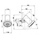 Gessi Habito Głowica prysznicowa INTRECCIO Black Metal Brushed PVD 57251.707