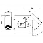 Gessi Habito Głowica prysznicowa RIGATO Black Metal Brushed PVD 57289.707