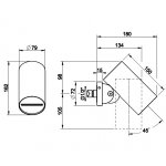 Gessi Habito Głowica prysznicowa RIGATO Black Metal Brushed PVD 57285.707