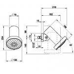 Gessi Habito Głowica prysznicowa RIGATO Steel Brushed 57271.239