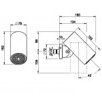 Gessi Habito Głowica prysznicowa DIAMANTATO Black Metal Brushed PVD 57275.707