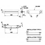 Gessi Habito Wieszak na ręcznik 45 szkło/finox 66513.149