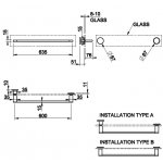 Gessi Habito Wieszak na ręcznik 60 szkło/finox 66515.149