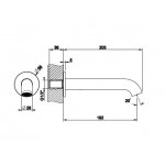 Gessi Habito Wylewka wannowa 20,5 finox 66103.149