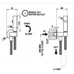 Gessi Habito Zawór bidetkowy chrom 45122.031